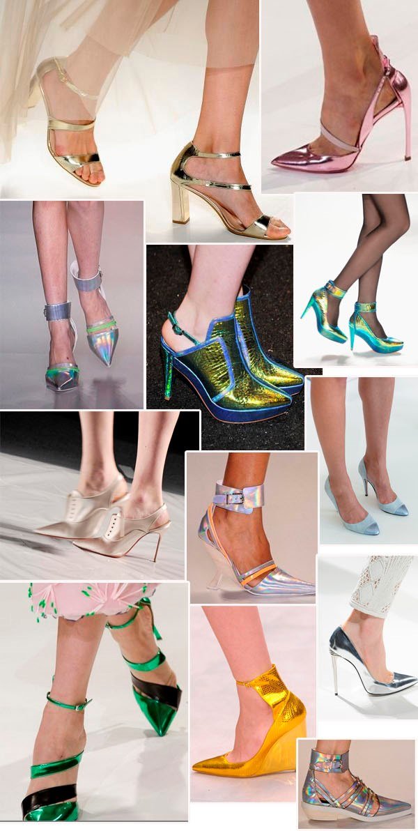 tendências de sapatos metalizados para 2014