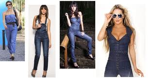 Vários modelos de Macacão Jeans