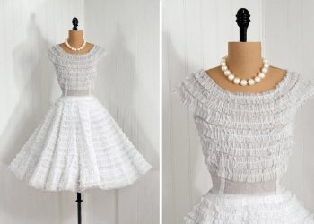 short vintage wedding dress 1