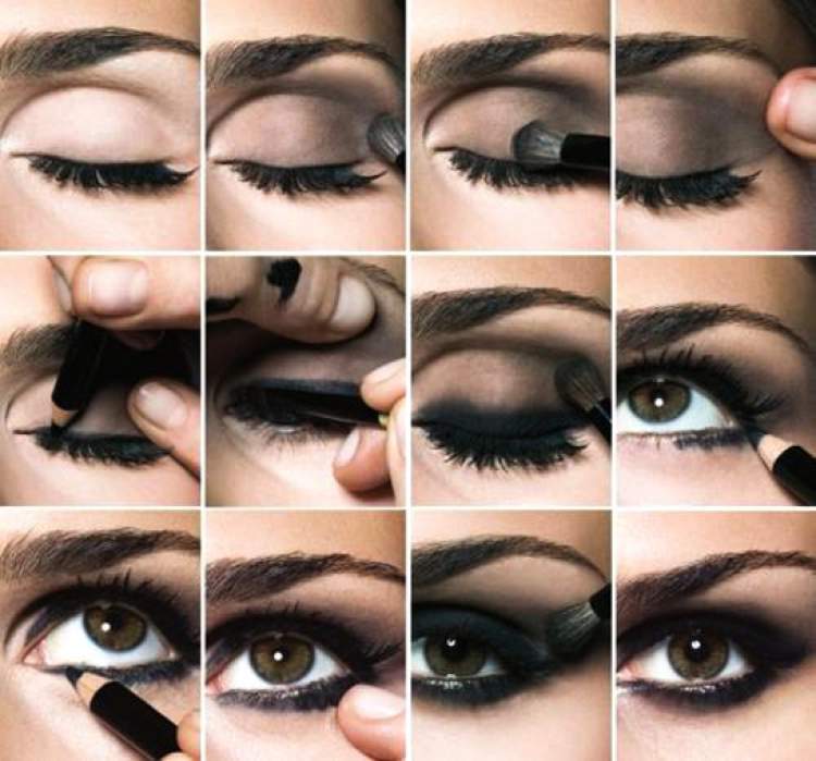 tutorial de maquiagem para fazer olho preto esfumado passo a passo