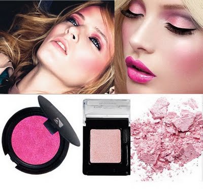 imagem de maquiagem cor-de-rosa