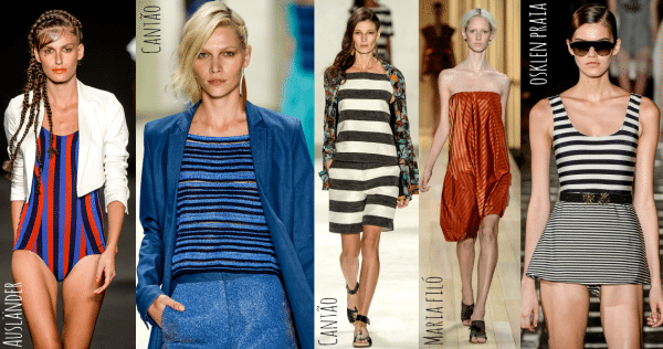 roupa com listras entre as tendências para a Primavera Verão 2015