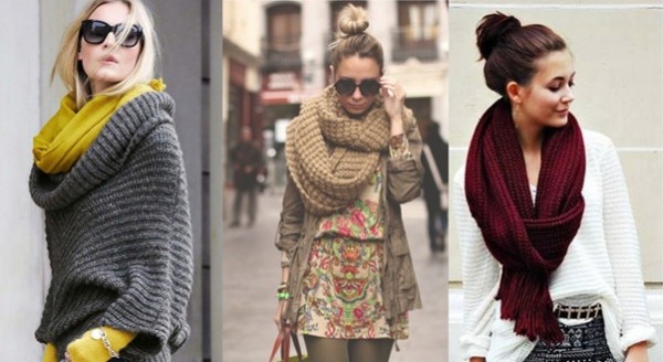 Cachecóis e lenços são acessórios da moda outono e inverno