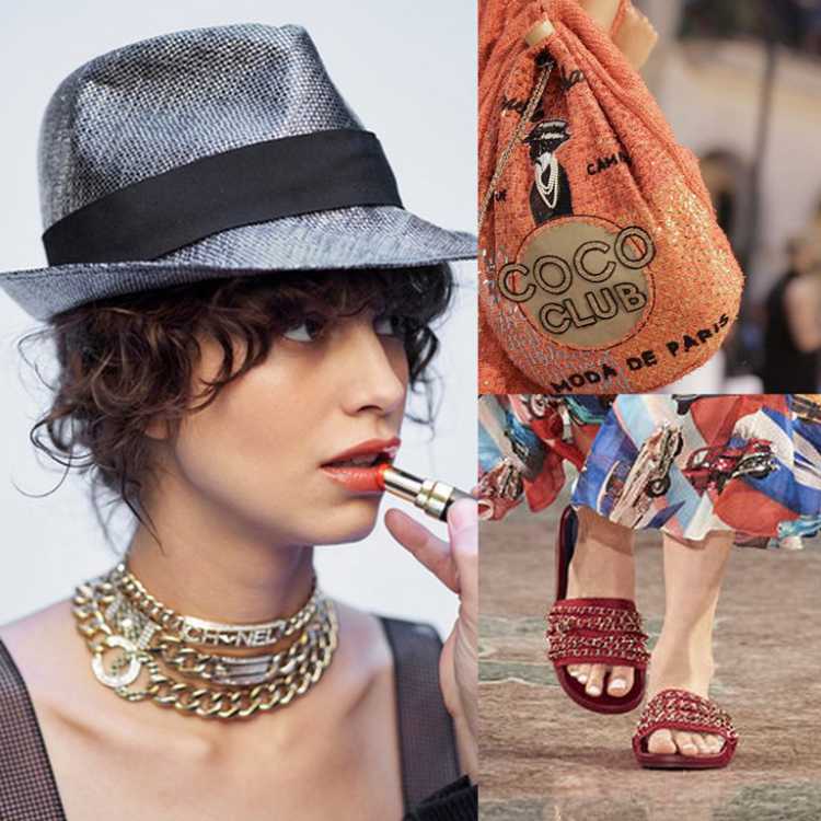 O desfile da Chanel em Cuba acendeu ainda o alerta da tendência do chapéu com essa pegada latina e das sandálias rasteiras, mas cheias de charme com aplicações. 