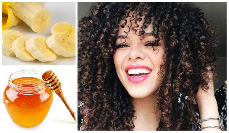 receita caseira para cabelos cacheados com banana e mel