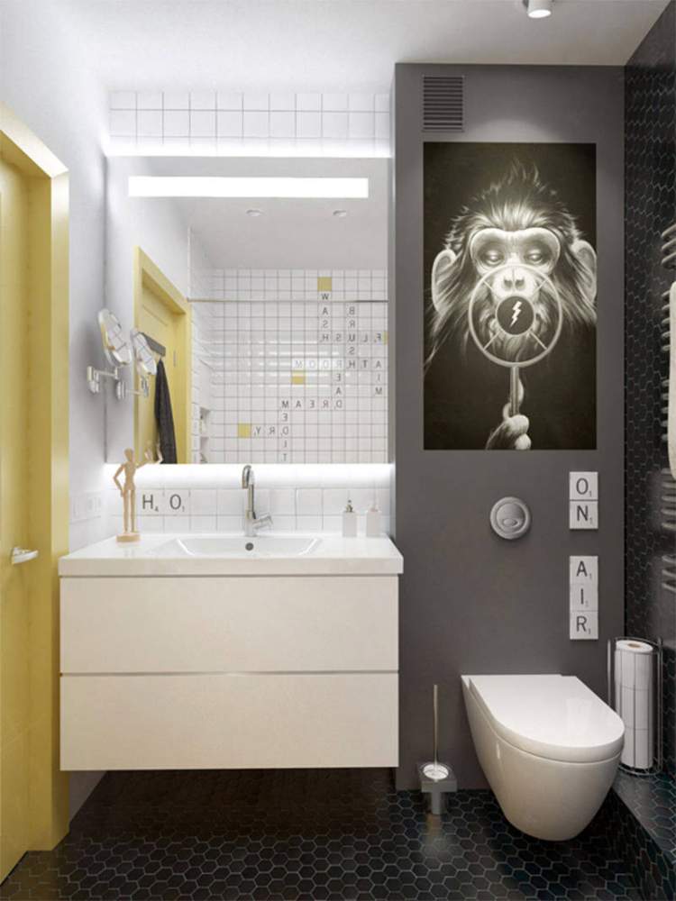 banheiro com decoração minimalista