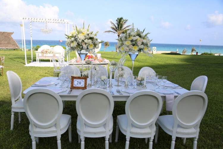 Decoração para festa de casamento na praia