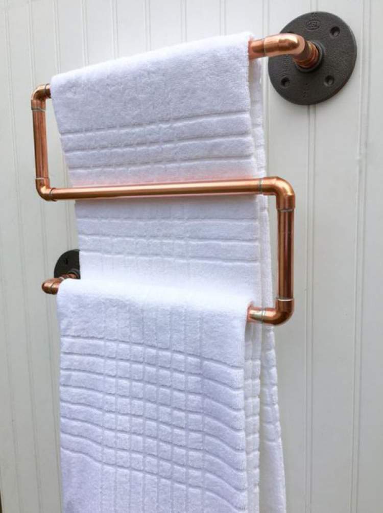 Suporte para toalhas com pouca profundidade
