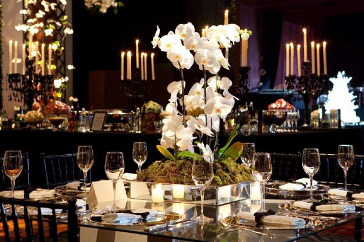 Casamento decorado com orquídeas