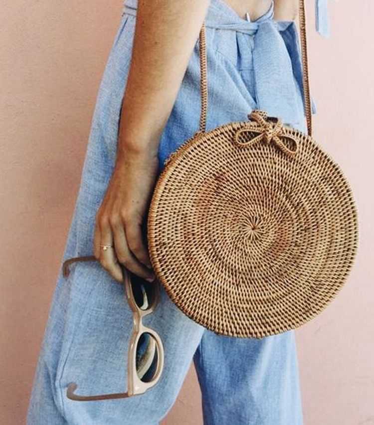 Bolsas de palha é uma das tendências da moda verão 2019