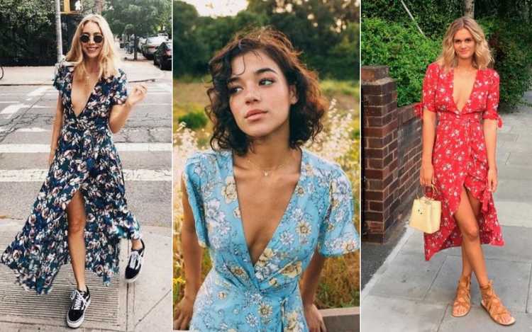 Vestido envelope é uma das tendências da moda verão 2019