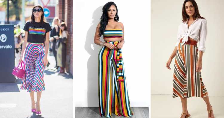 Calças em estampa arco-íris é tendência no verão 2019