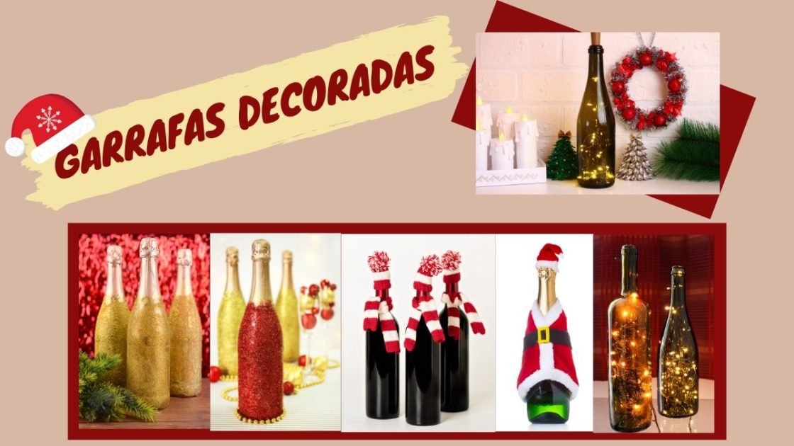 Ideias de decoração para o Natal com garrafas