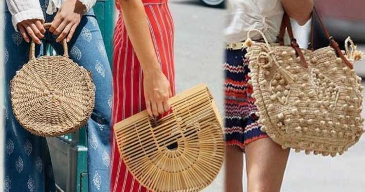 Bolsas de palha é uma das tendências de moda que seguirão absolutas em 2019