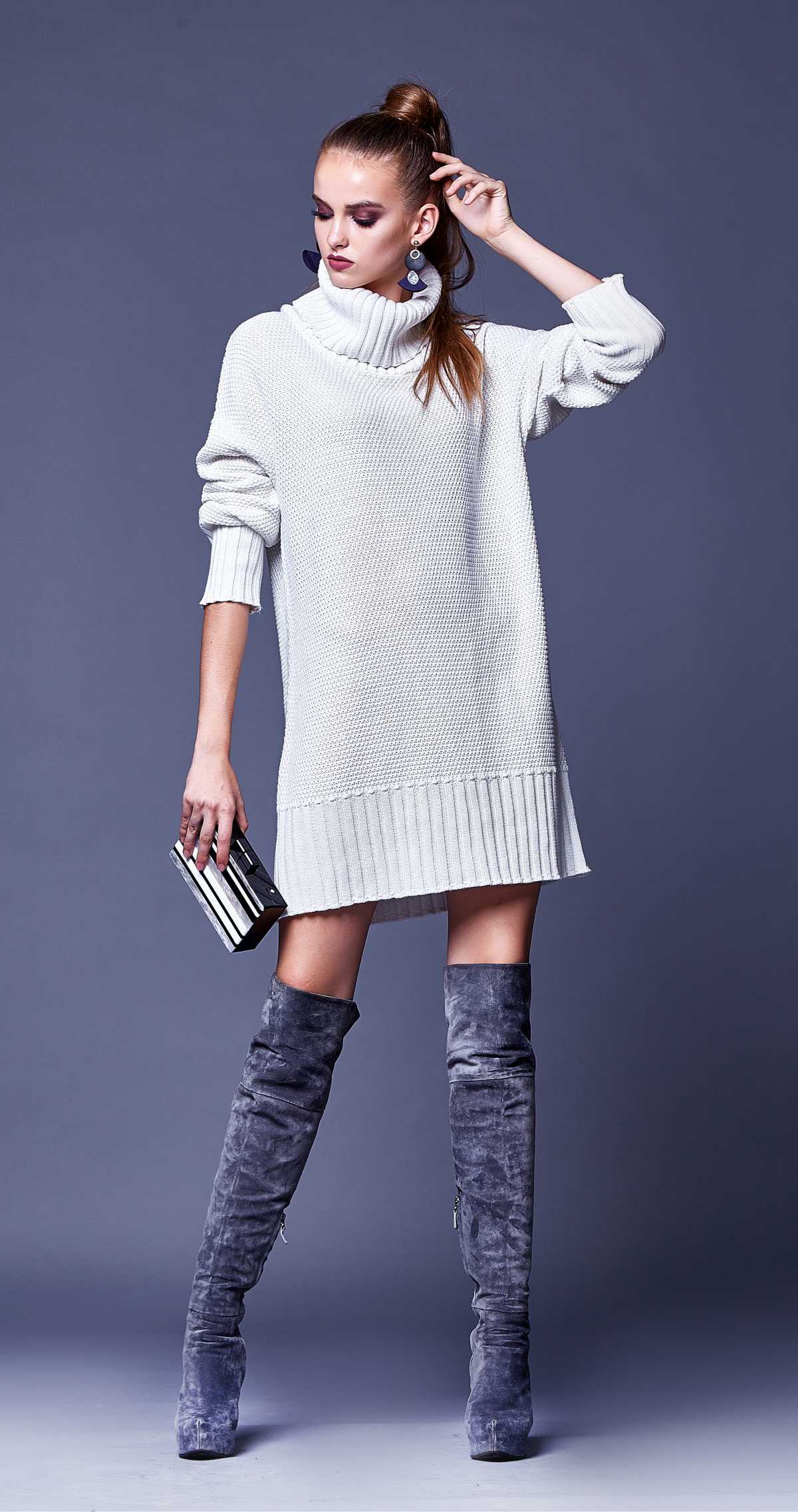vestido de tricô é uma das peças de tricô trends deste inverno